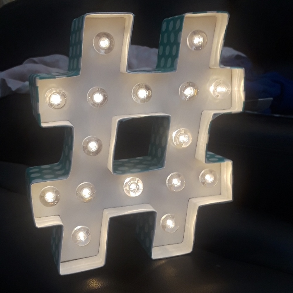 Marquee sign Hashtag